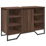 vidaXL Dulap chiuvetă de baie, stejar maro, 91x35x60 cm lemn prelucrat vidaXL Dulap chiuvetă de baie, stejar maro, 91x35x60 cm lemn prelucrat