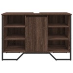 vidaXL Dulap chiuvetă de baie, stejar maro, 91x35x60 cm lemn prelucrat vidaXL Dulap chiuvetă de baie, stejar maro, 91x35x60 cm lemn prelucrat