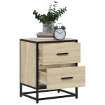 vidaXL Noptiere, 2 buc., stejar sonoma, 40x31x50 cm, lemn compozit vidaXL Noptiere, 2 buc., stejar sonoma, 40x31x50 cm, lemn compozit