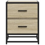 vidaXL Noptiere, 2 buc., stejar sonoma, 40x31x50 cm, lemn compozit vidaXL Noptiere, 2 buc., stejar sonoma, 40x31x50 cm, lemn compozit