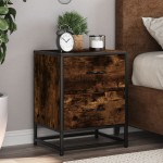 vidaXL Noptiere, 2 buc., stejar fumuriu, 40x31x50 cm, lemn compozit vidaXL Noptiere, 2 buc., stejar fumuriu, 40x31x50 cm, lemn compozit