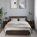vidaXL Noptiere, 2 buc., stejar fumuriu, 40x31x50 cm, lemn compozit vidaXL Noptiere, 2 buc., stejar fumuriu, 40x31x50 cm, lemn compozit