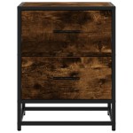 vidaXL Noptiere, 2 buc., stejar fumuriu, 40x31x50 cm, lemn compozit vidaXL Noptiere, 2 buc., stejar fumuriu, 40x31x50 cm, lemn compozit