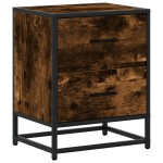 vidaXL Noptiere, 2 buc., stejar fumuriu, 40x31x50 cm, lemn compozit vidaXL Noptiere, 2 buc., stejar fumuriu, 40x31x50 cm, lemn compozit