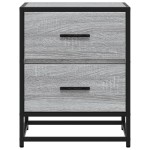 vidaXL Noptiere, 2 buc., gri sonoma, 40x31x50 cm, lemn compozit