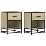 vidaXL Noptiere, 2 buc., stejar sonoma, 40x31x50 cm, lemn compozit vidaXL Noptiere, 2 buc., stejar sonoma, 40x31x50 cm, lemn compozit