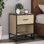 vidaXL Noptiere, 2 buc., stejar sonoma, 40x31x50 cm, lemn compozit vidaXL Noptiere, 2 buc., stejar sonoma, 40x31x50 cm, lemn compozit