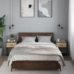 vidaXL Noptiere, 2 buc., stejar sonoma, 40x31x50 cm, lemn compozit vidaXL Noptiere, 2 buc., stejar sonoma, 40x31x50 cm, lemn compozit