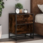 vidaXL Noptiere, 2 buc., stejar fumuriu, 40x31x50 cm, lemn compozit vidaXL Noptiere, 2 buc., stejar fumuriu, 40x31x50 cm, lemn compozit