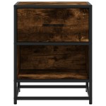 vidaXL Noptiere, 2 buc., stejar fumuriu, 40x31x50 cm, lemn compozit vidaXL Noptiere, 2 buc., stejar fumuriu, 40x31x50 cm, lemn compozit