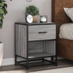 vidaXL Noptiere, 2 buc., gri sonoma, 40x31x50 cm, lemn compozit vidaXL Noptiere, 2 buc., gri sonoma, 40x31x50 cm, lemn compozit