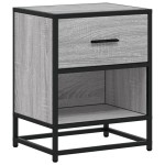 vidaXL Noptiere, 2 buc., gri sonoma, 40x31x50 cm, lemn compozit vidaXL Noptiere, 2 buc., gri sonoma, 40x31x50 cm, lemn compozit