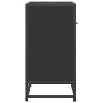 vidaXL Noptiera neagra 60x31x60 cm lemn prelucrat si metal