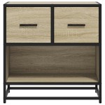 vidaXL Noptiera din stejar Sonoma 60x31x60 cm lemn prelucrat si metal