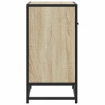 vidaXL Noptiera din stejar Sonoma 60x31x60 cm lemn prelucrat si metal
