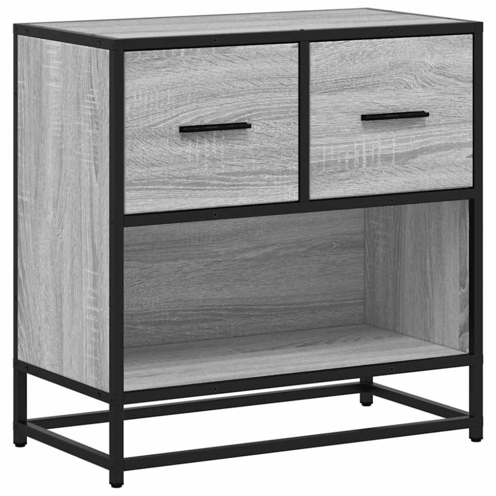 vidaXL Noptiera gri Sonoma 60x31x60 cm lemn prelucrat si metal