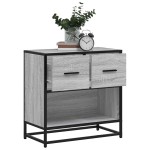 vidaXL Noptiera gri Sonoma 60x31x60 cm lemn prelucrat si metal