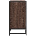 vidaXL Noptiera stejar maro 60x31x60 cm lemn prelucrat si metal