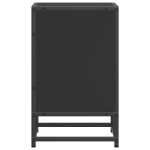 vidaXL Noptiera neagra 40x31x50 cm lemn prelucrat si metal