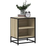 vidaXL Noptiera din stejar Sonoma 40x31x50 cm lemn prelucrat si metal