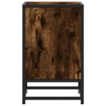 vidaXL Noptiera 2 buc stejar afumat 40x31x50cm lemn prelucrat si metal vidaXL Noptiera 2 buc stejar afumat 40x31x50cm lemn prelucrat si metal