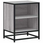 vidaXL Noptiera gri Sonoma 40x31x50 cm lemn prelucrat si metal