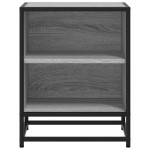 vidaXL Noptiera gri Sonoma 40x31x50 cm lemn prelucrat si metal