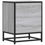 vidaXL Noptiera gri Sonoma 40x31x50 cm lemn prelucrat si metal