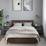 vidaXL Noptiere 2 buc Gri Sonoma 40x31x50 cm lemn prelucrat și metal