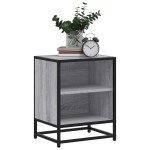 vidaXL Noptiere 2 buc Gri Sonoma 40x31x50 cm lemn prelucrat și metal