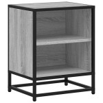 vidaXL Noptiere 2 buc Gri Sonoma 40x31x50 cm lemn prelucrat și metal