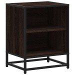 vidaXL Noptiera din stejar maro 40x31x50 cm lemn prelucrat si metal