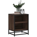 vidaXL Noptiera din stejar maro 40x31x50 cm lemn prelucrat si metal