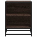 vidaXL Noptiera din stejar maro 40x31x50 cm lemn prelucrat si metal