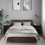 vidaXL Noptiere 2 buc Stejar maro 40x31x50 cm Lemn prelucrat și metal