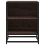 vidaXL Noptiere 2 buc Stejar maro 40x31x50 cm Lemn prelucrat și metal