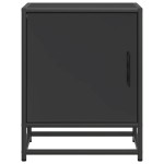 vidaXL Noptiera neagra 40x31x50 cm lemn prelucrat si metal