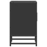 vidaXL Noptiera neagra 40x31x50 cm lemn prelucrat si metal