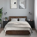 vidaXL Noptiere 2 buc Negru 40x31x50 cm Lemn și metal prelucrat