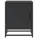 vidaXL Noptiere 2 buc Negru 40x31x50 cm Lemn și metal prelucrat