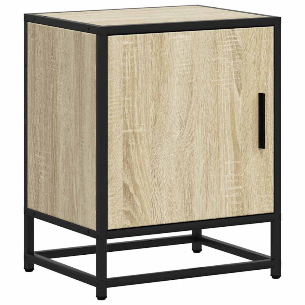 vidaXL Noptiera din stejar Sonoma 40x31x50 cm lemn prelucrat si metal