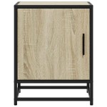 vidaXL Noptiera din stejar Sonoma 40x31x50 cm lemn prelucrat si metal