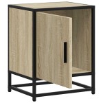 vidaXL Noptiera din stejar Sonoma 40x31x50 cm lemn prelucrat si metal