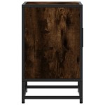 vidaXL Noptiera stejar afumat 40x31x50 cm lemn prelucrat si metal