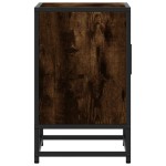 vidaXL Noptiera 2 buc stejar afumat 40x31x50cm lemn prelucrat si metal vidaXL Noptiera 2 buc stejar afumat 40x31x50cm lemn prelucrat si metal