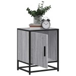 vidaXL Noptiera gri Sonoma 40x31x50 cm lemn prelucrat si metal