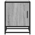 vidaXL Noptiera gri Sonoma 40x31x50 cm lemn prelucrat si metal