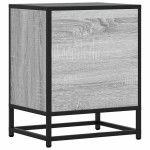 vidaXL Noptiera gri Sonoma 40x31x50 cm lemn prelucrat si metal