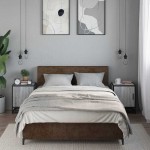 vidaXL Noptiere 2 buc Gri Sonoma 40x31x50 cm lemn prelucrat și metal