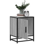 vidaXL Noptiere 2 buc Gri Sonoma 40x31x50 cm lemn prelucrat și metal